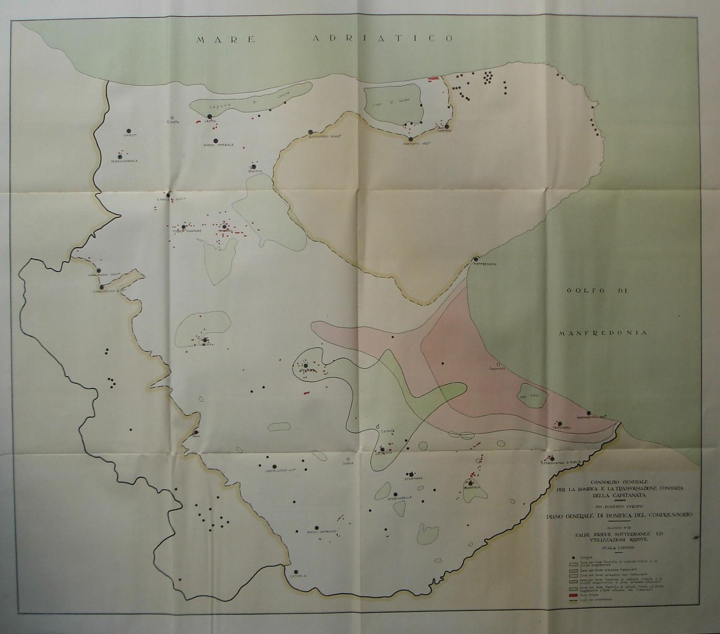 Piano Bonifica Capitanata 1933 Curato Mappe Cartografia Tavoliere