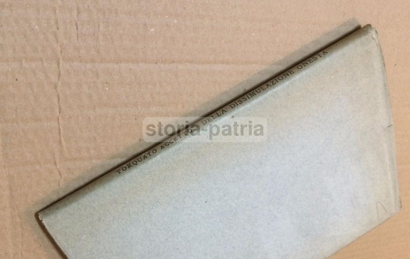 Della Dissimulazione Onesta 1928 Laterza Croce Incisione Rara