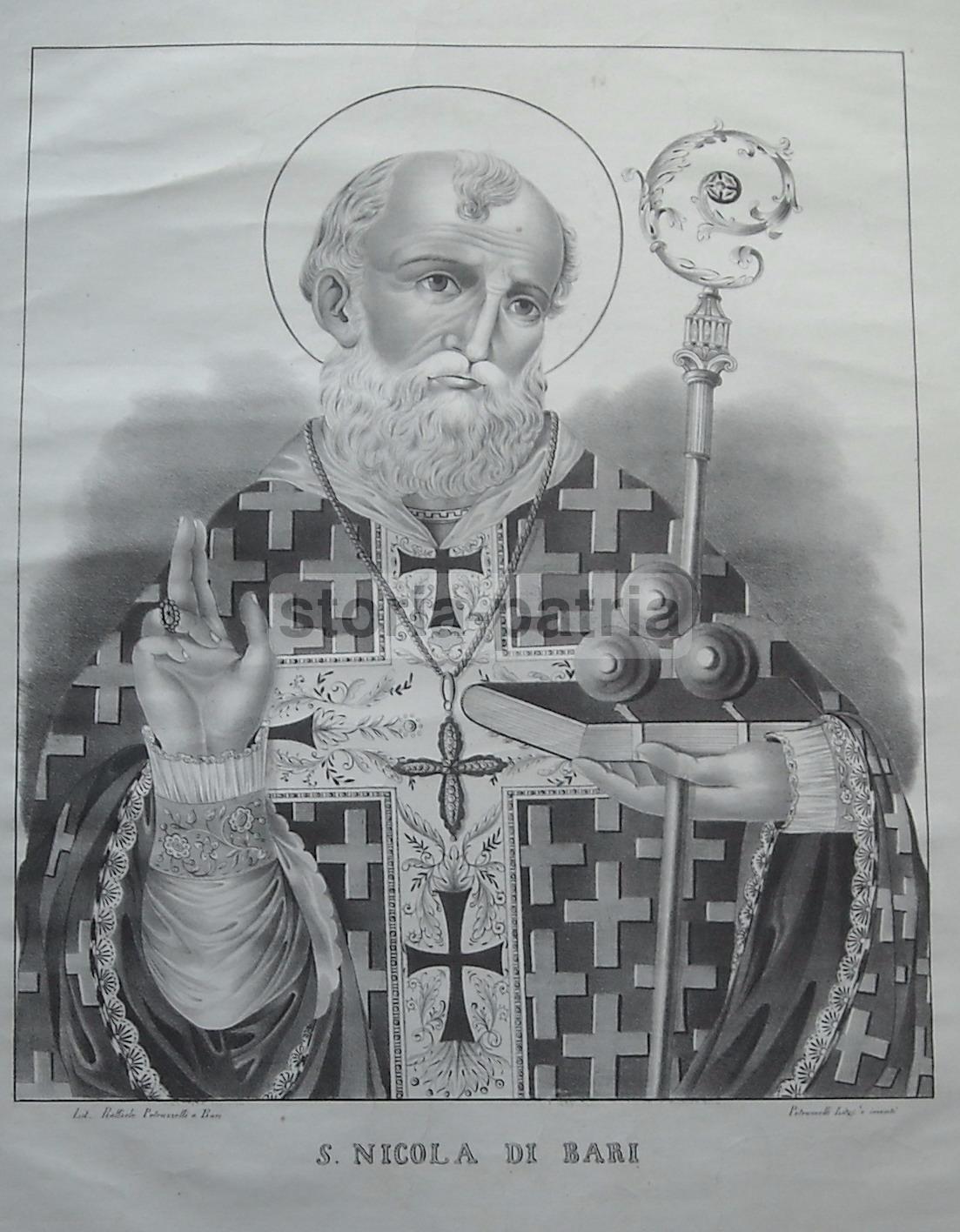 Litografia San Nicola Di Bari, Petruzzelli, Metà XIX Secolo