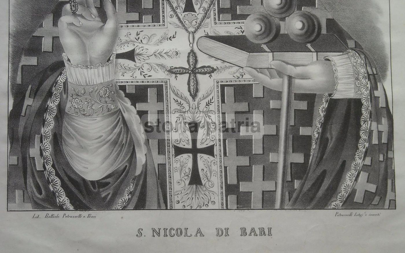 Litografia San Nicola Di Bari, Petruzzelli, Metà XIX Secolo