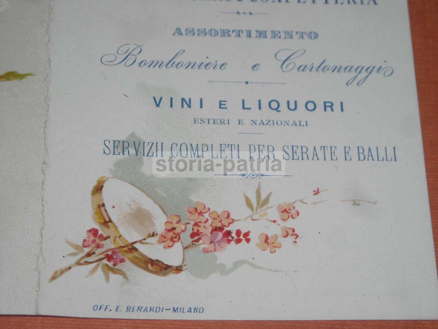 Pieghevole Pubblicitario Gran Caffè Risorgimento Bari 1898