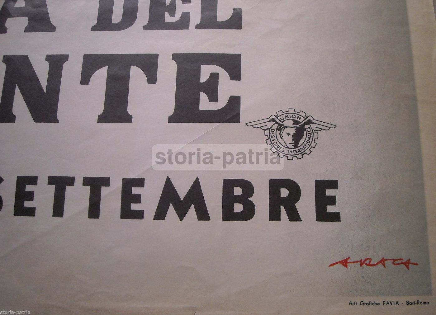Manifesto Fiera Del Levante Bari 1961 Illustratore Araca Enit