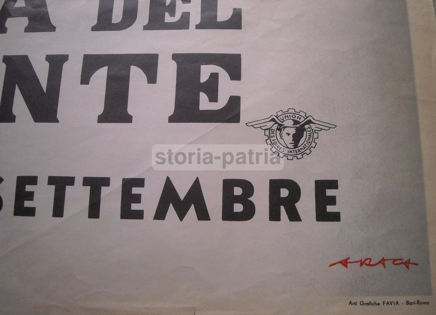 Manifesto Fiera Del Levante Bari 1961 Illustratore Araca Enit