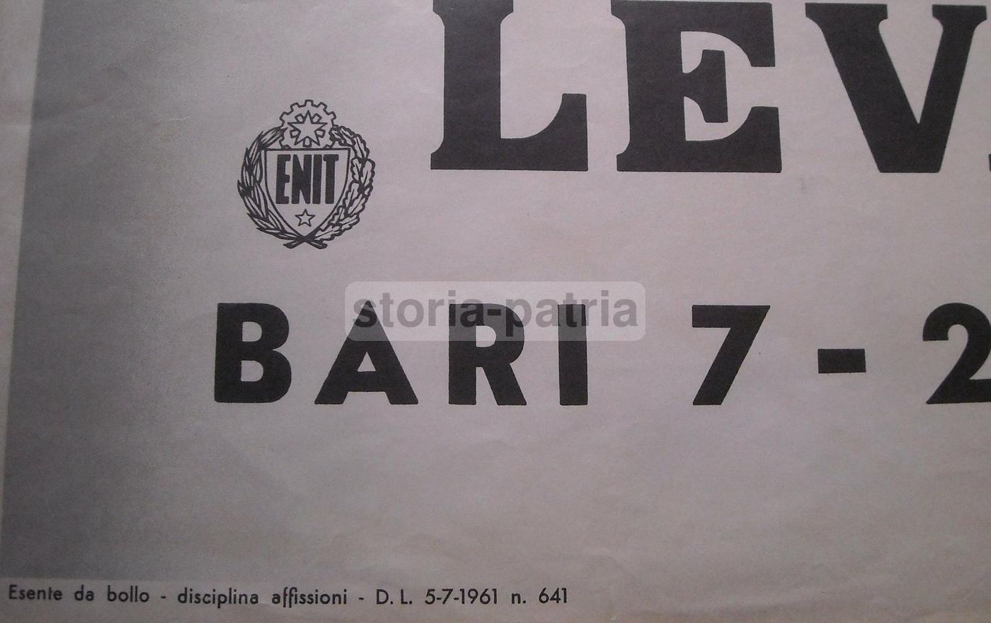 Manifesto Fiera Del Levante Bari 1961 Illustratore Araca Enit