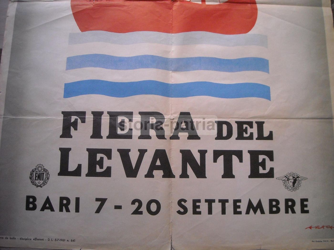 Manifesto Fiera Del Levante Bari 1961 Illustratore Araca Enit