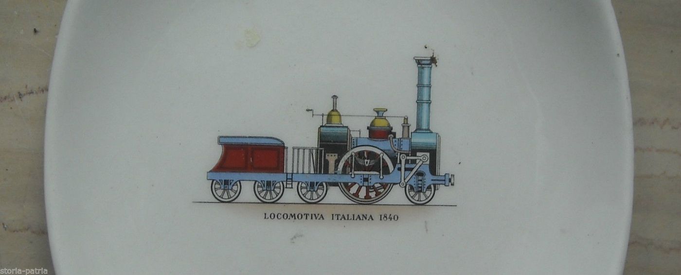 Posacenere In Ceramica Imola Con Locomotiva Del 1840, Aldo d'Alesio Bari