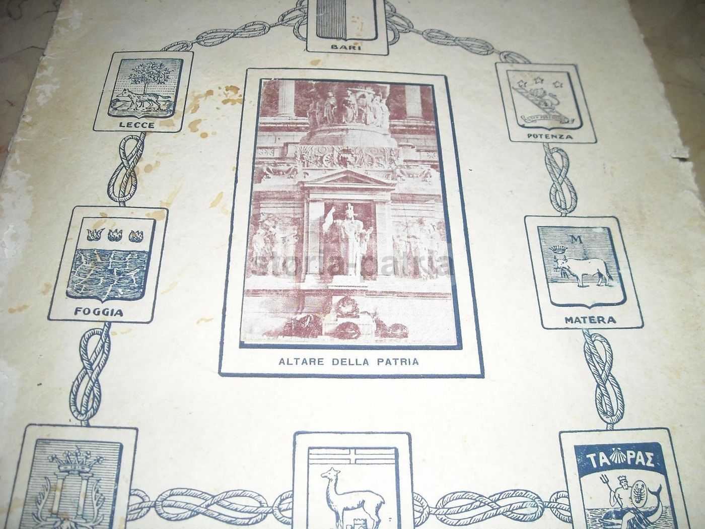 Calendario Storico Della 23a Divisione Territoriale Bari 1932