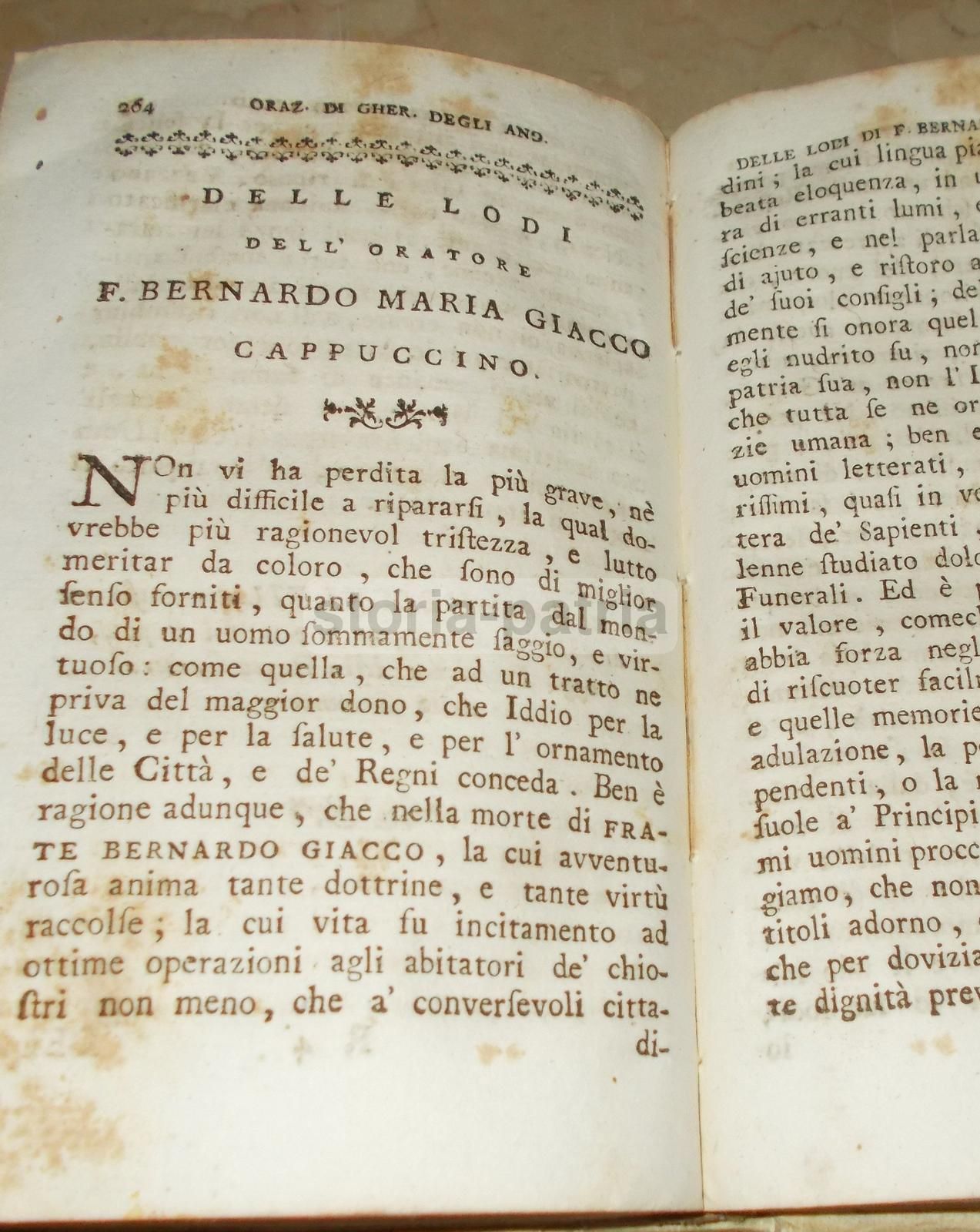 Orazioni Varie Di Gherardo Degli Angioli, Napoli, 1780
