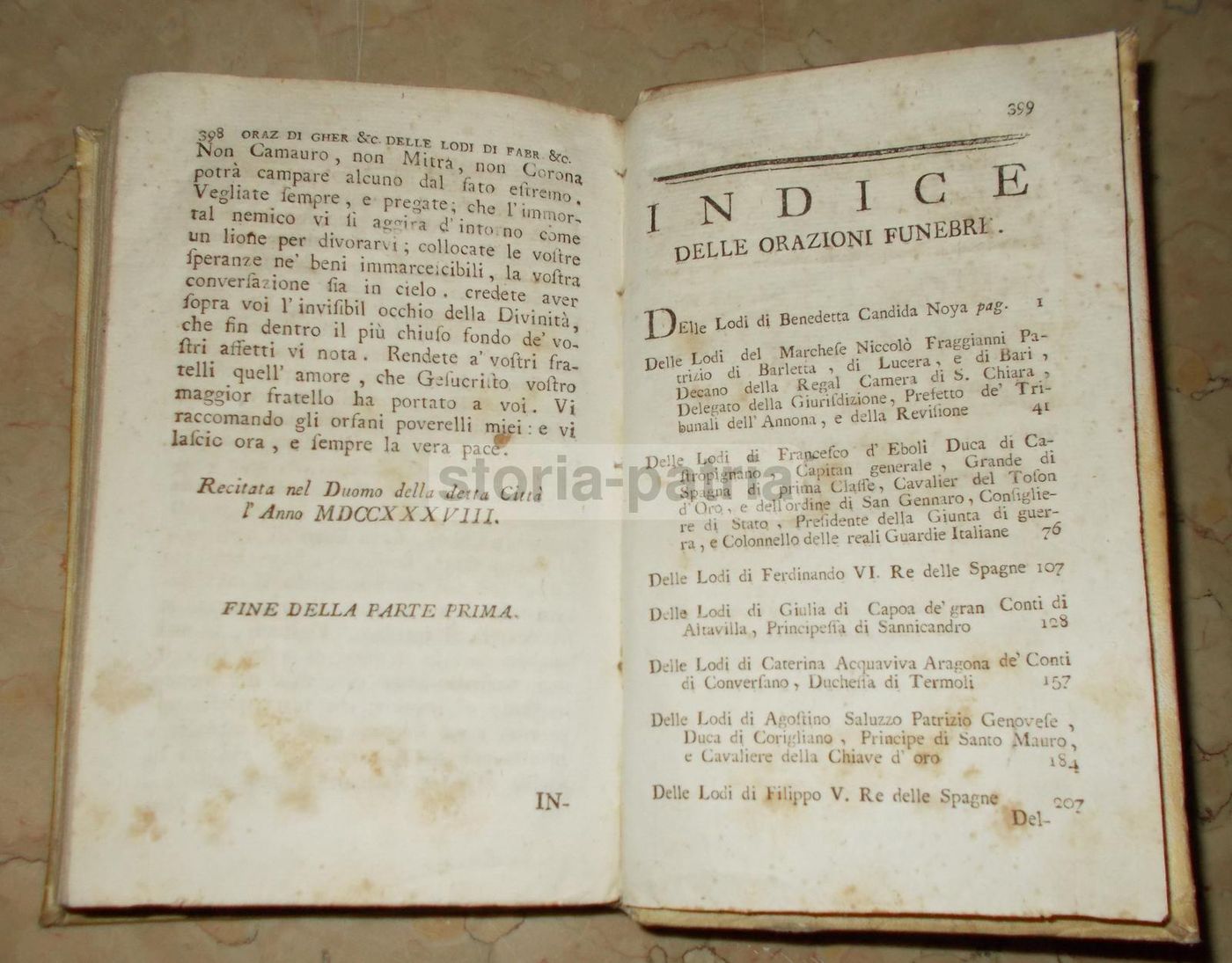 Orazioni Varie Di Gherardo Degli Angioli, Napoli, 1780