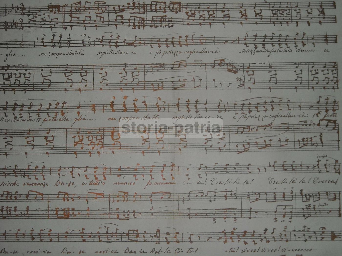 Litografia Antica Evviva Bari Valente De Curtis San Nicola 1900