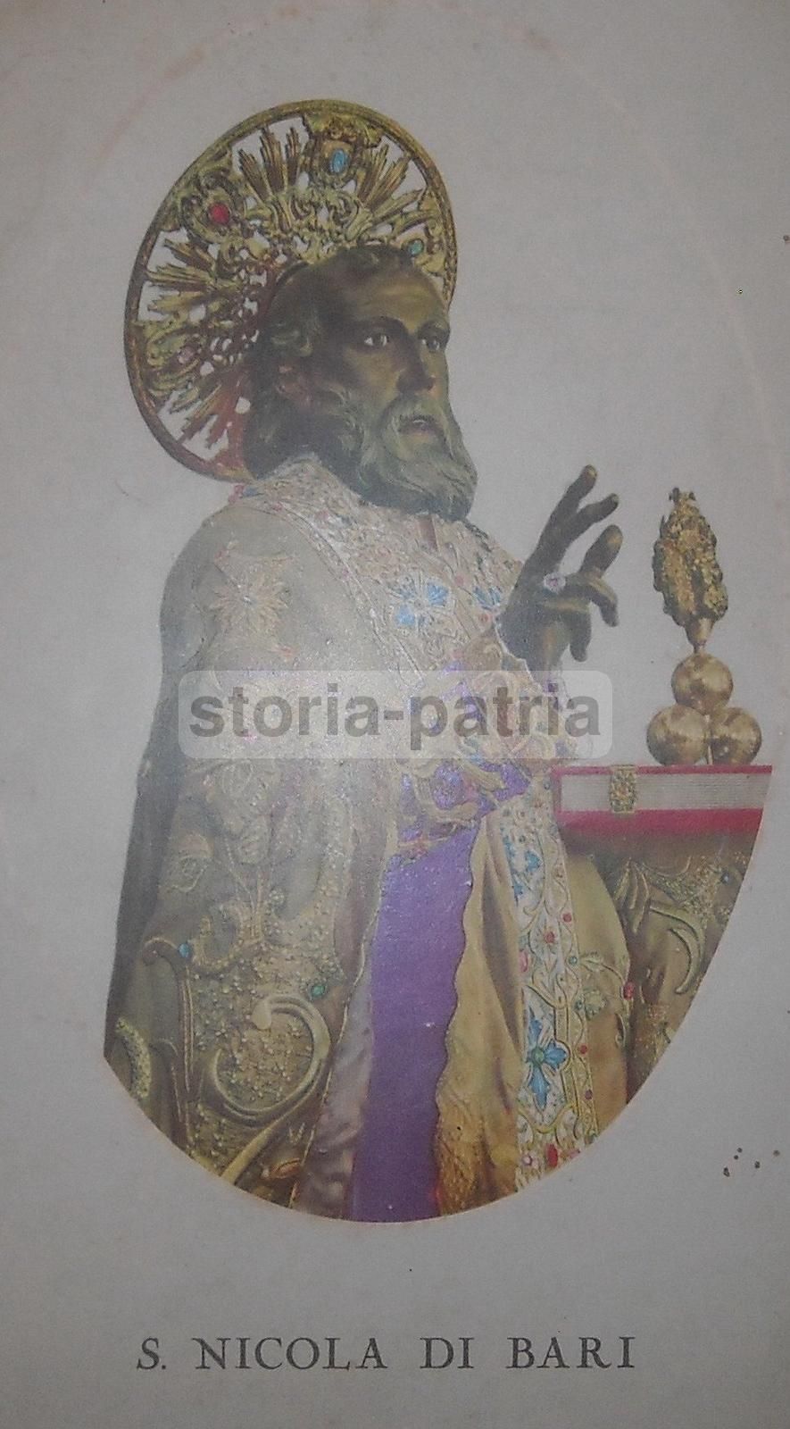 Stampa Devozionale San Nicola Di Bari, Favia Ficarelli, Anni '50