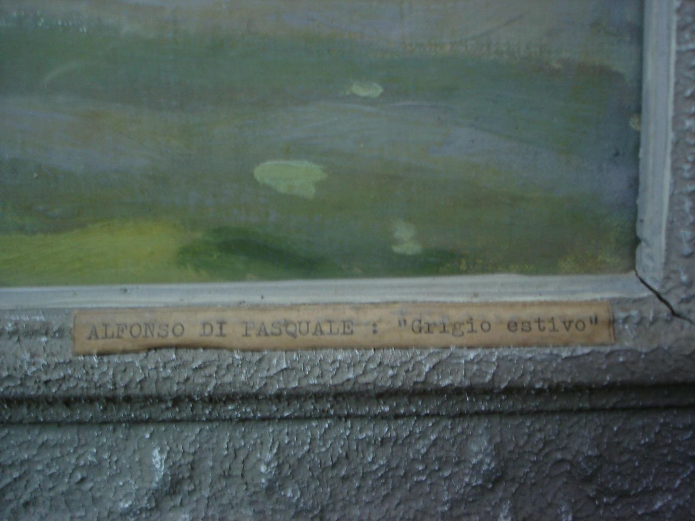 Alfonso Di Pasquale, Grigio Estivo. Olio Su Tela.