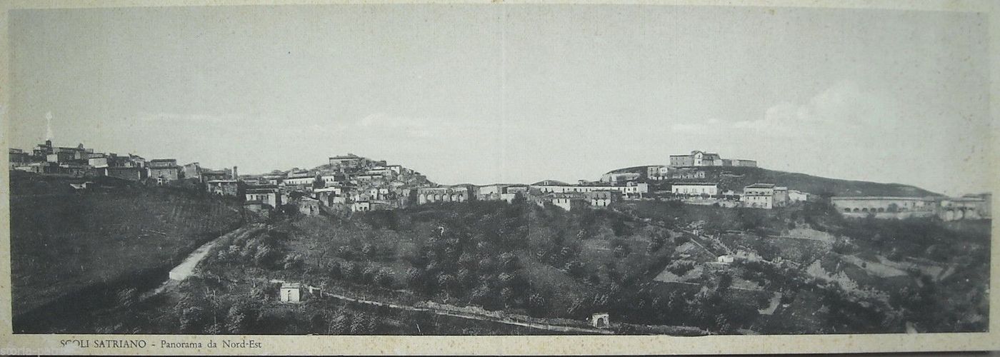 Cartolina Panoramica Ascoli Satriano Puglia Anni '30 Maria Greco