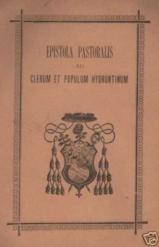 Epistola Pastoralis, Bressi Arcivescovo Otranto, Salento 1887