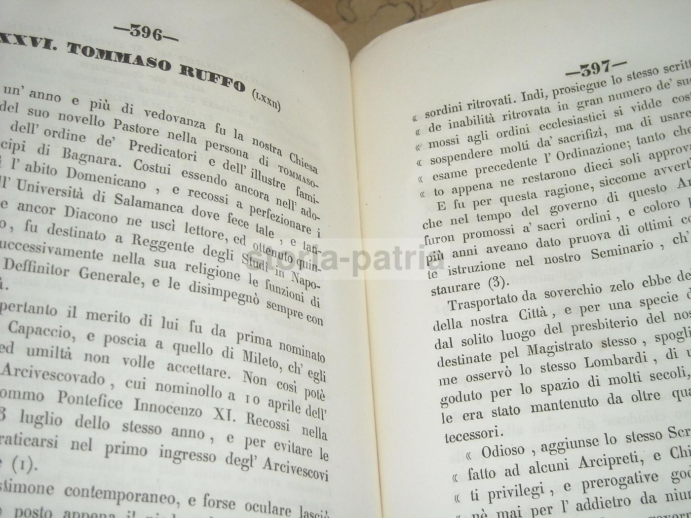 Serie Critica De' Sacri Pastori Baresi, Michele Garruba, 1844, Bari, Cannone