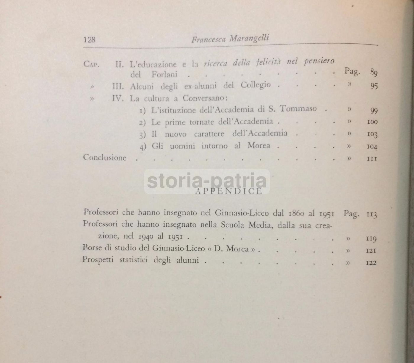 Collegio Di Conversano: Storia Del Liceo Ginnasio D. Morea (1952)