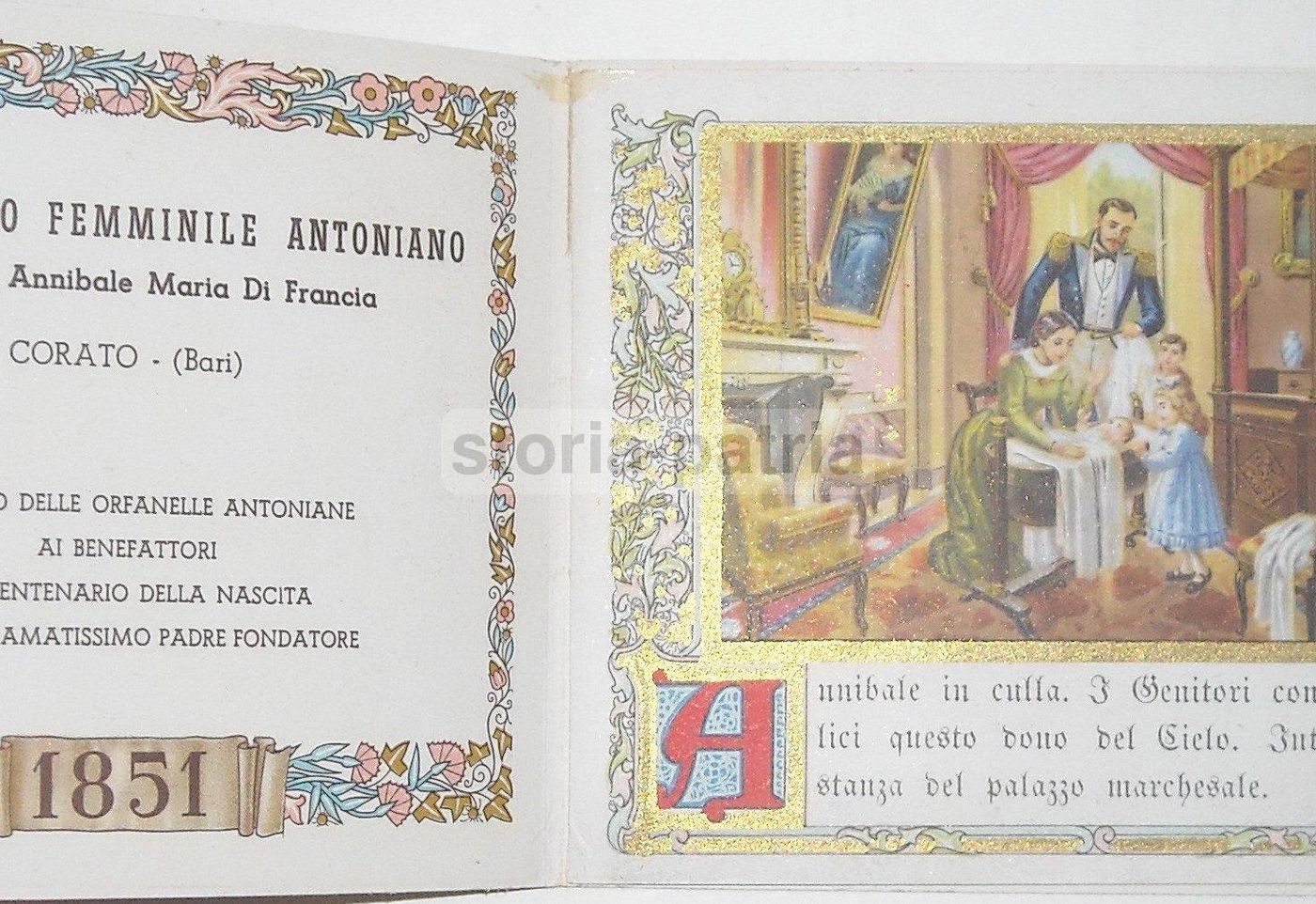 Depliant Centenario Canonico Annibale Di Francia 1851 1951, Corato