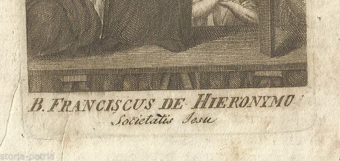 Stampa Devozionale Francesco De Geronimo Napoli Vesuvio 1820
