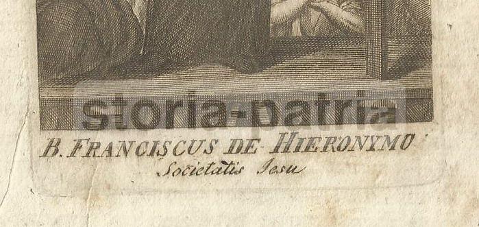 Stampa Devozionale Francesco De Geronimo Napoli Vesuvio 1820