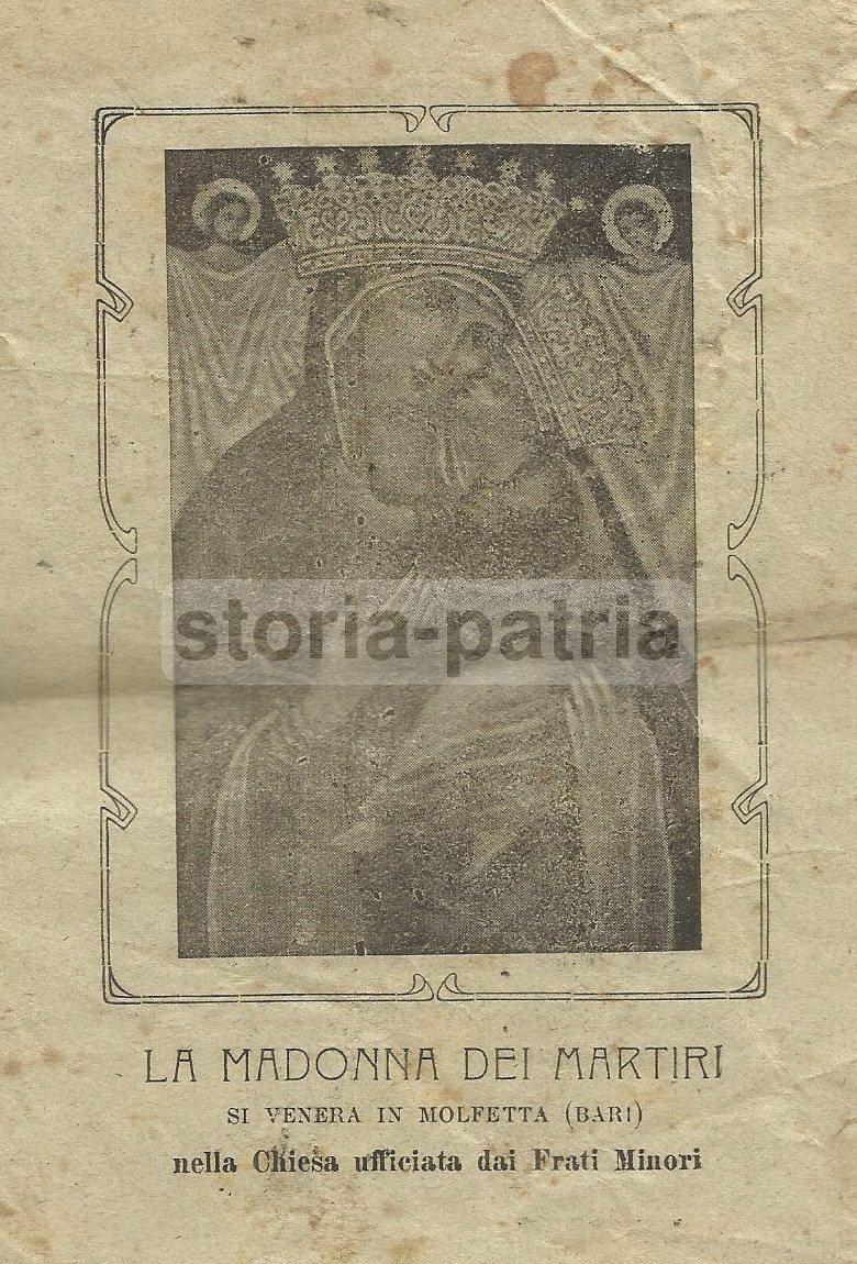 Stampa Devozionale Madonna Dei Martiri, Molfetta, Anni '20
