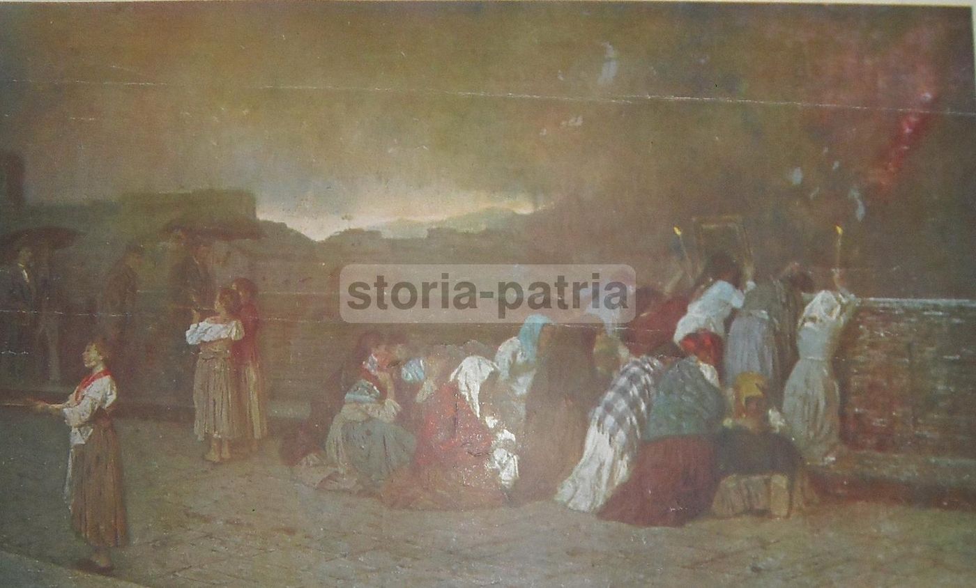 Gioacchino Toma: La Pioggia Di Cenere (Eruzione Del Vesuvio, Napoli)