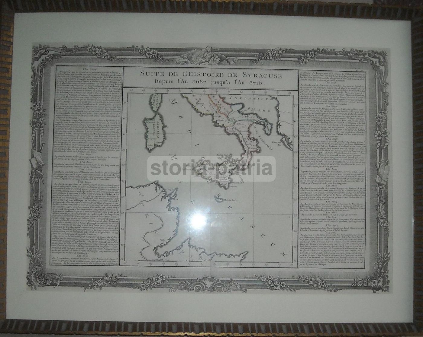 Mappa Antica Dell'Italia Meridionale, Sicilia, Sardegna E Malta, 1700 Circa