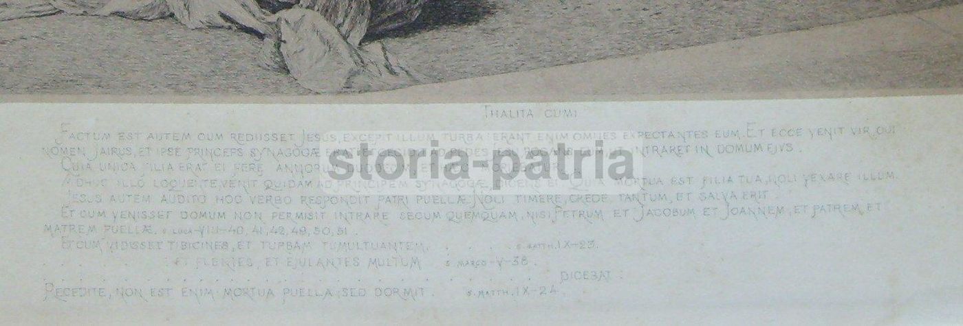Incisione Originale Antonio Piccinni Thalita Cumi 1874 Morelli