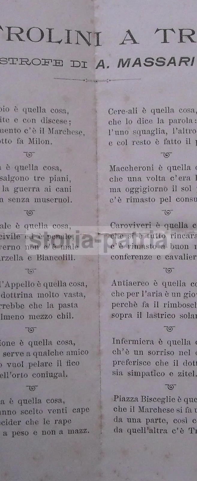 Locandina Teatro Comunale Trani 1918 Zambaldi Fraccaroli Petrolini