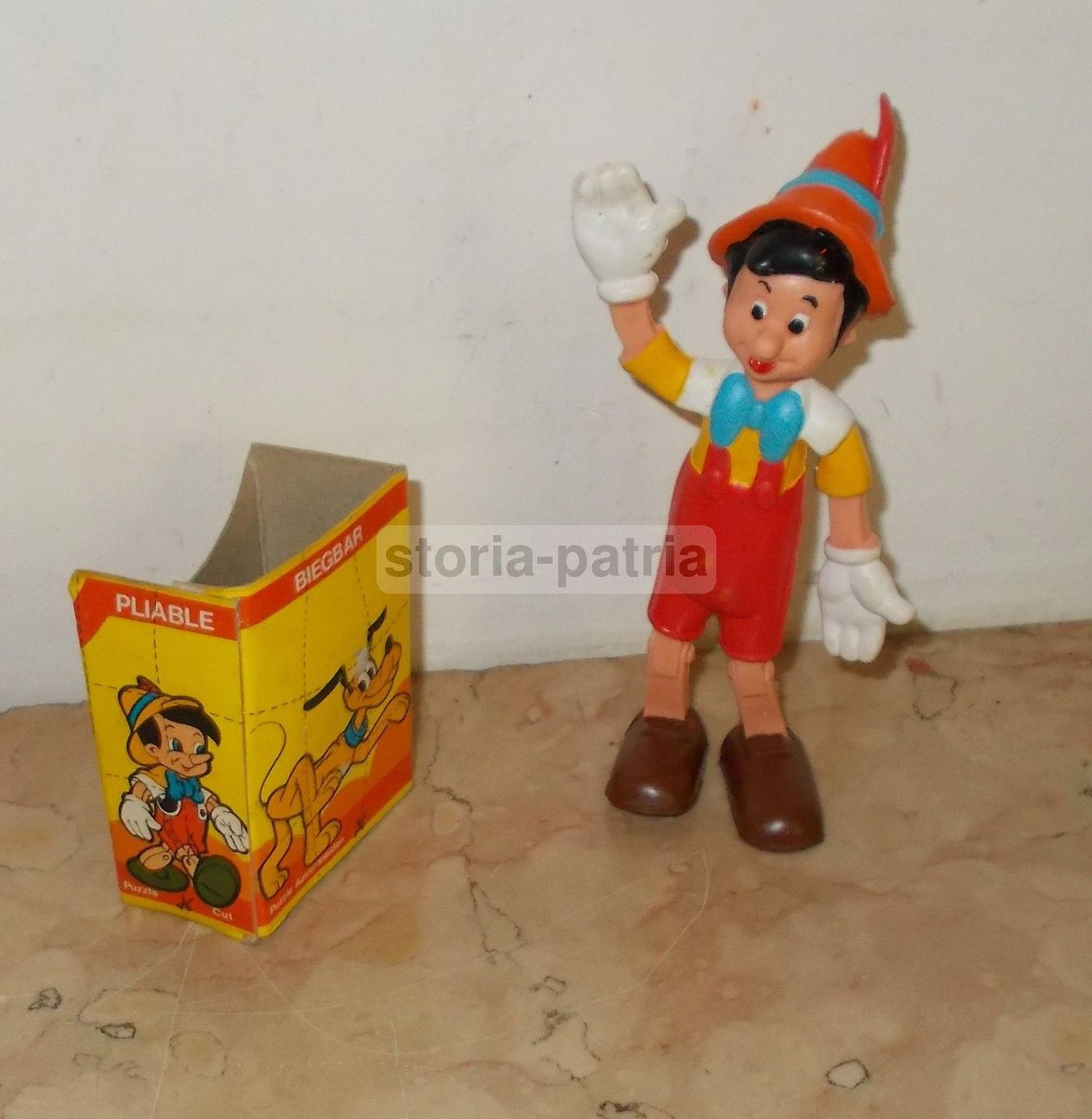 Pupazzo Pinocchio Disney Flessibile Vintage Anni '60 '80