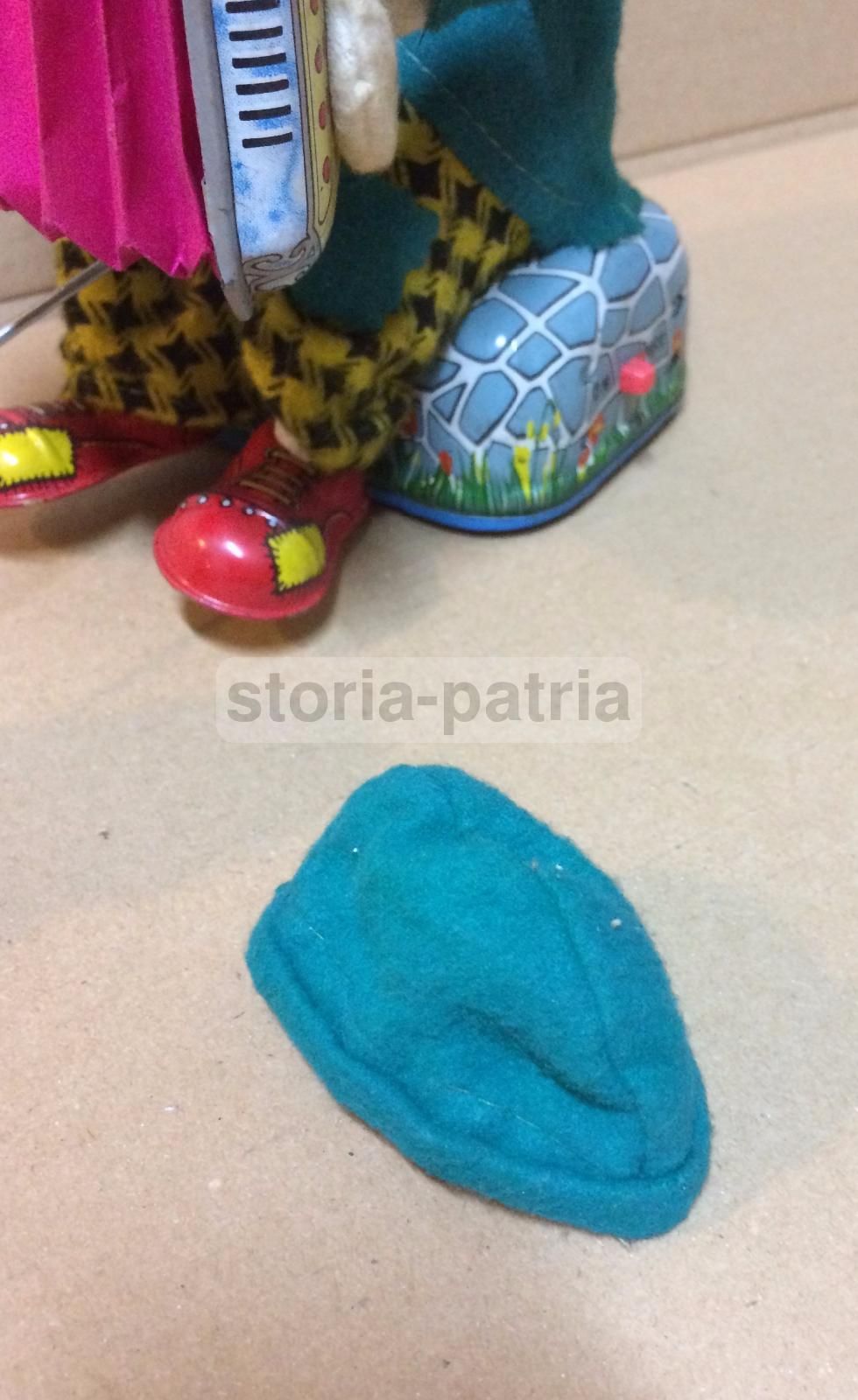 Giocattolo Alps Clown Pagliaccio Con Scimmia Musicante Vintage