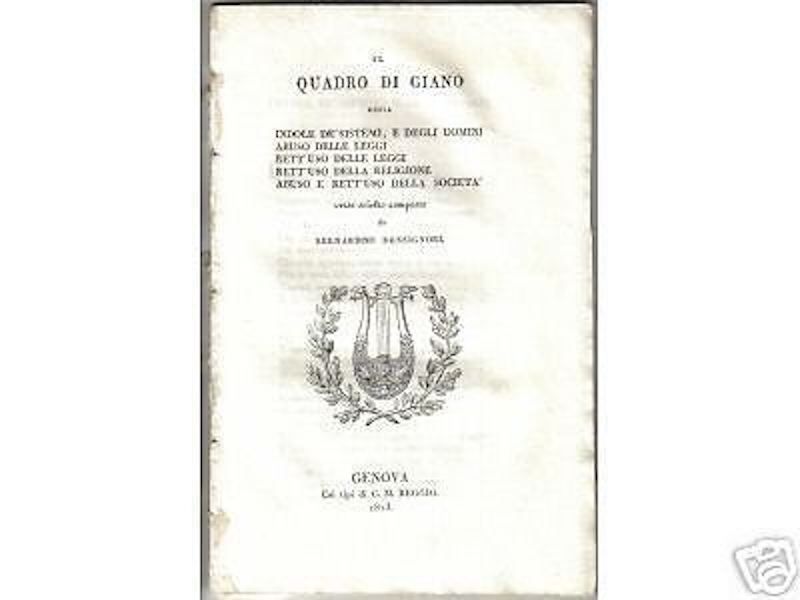 Il Quadro Di Giano. Bernardino Bonsignori, 1823.