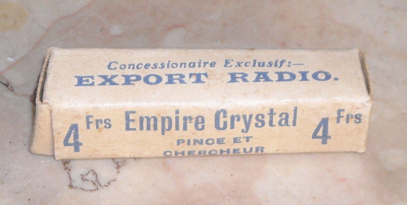 Astuccio Cristallo Radio Galena Empire Crystal, Prima Metà Del '900