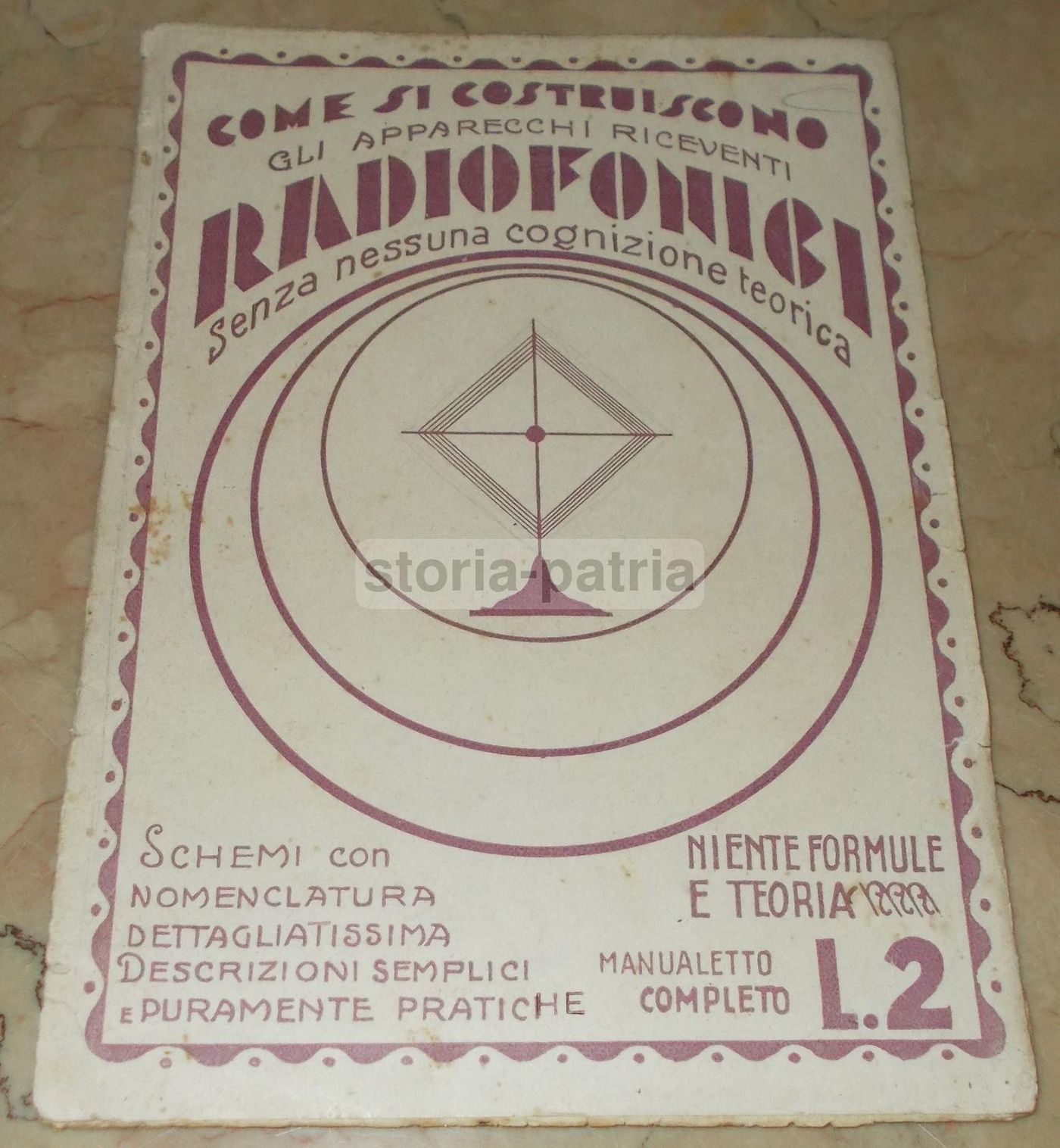 Manuale Radio Anni '30: Costruzione Apparecchi Radiofonici A Valvole