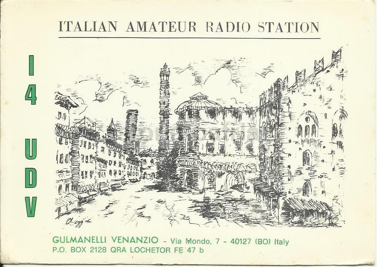 Cartolina Pubblicitaria Radioamatore Bologna, Anni '70