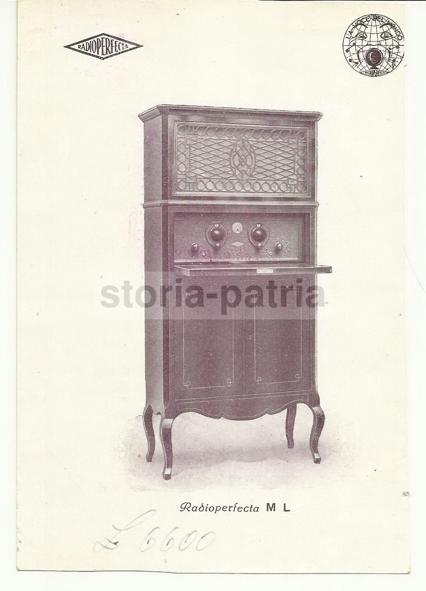 Volantino Pubblicitario Radio Radioperfecta, Anni '30