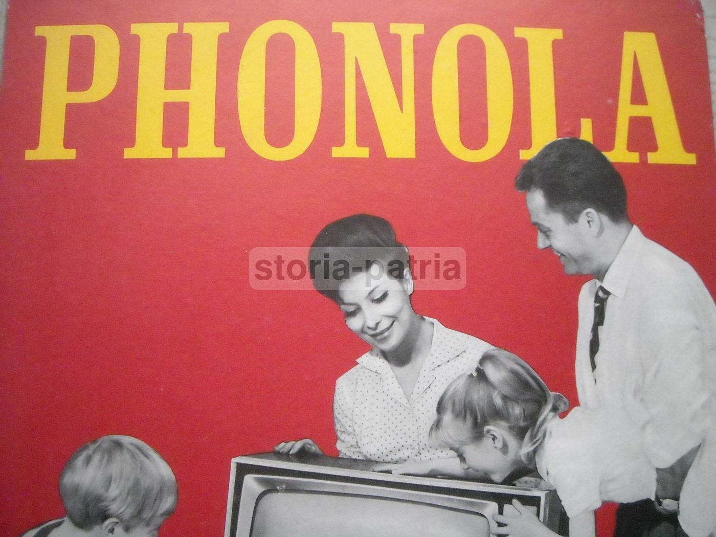 Locandina Pubblicitaria Phonola Televisore Galatina Anni '50 '60