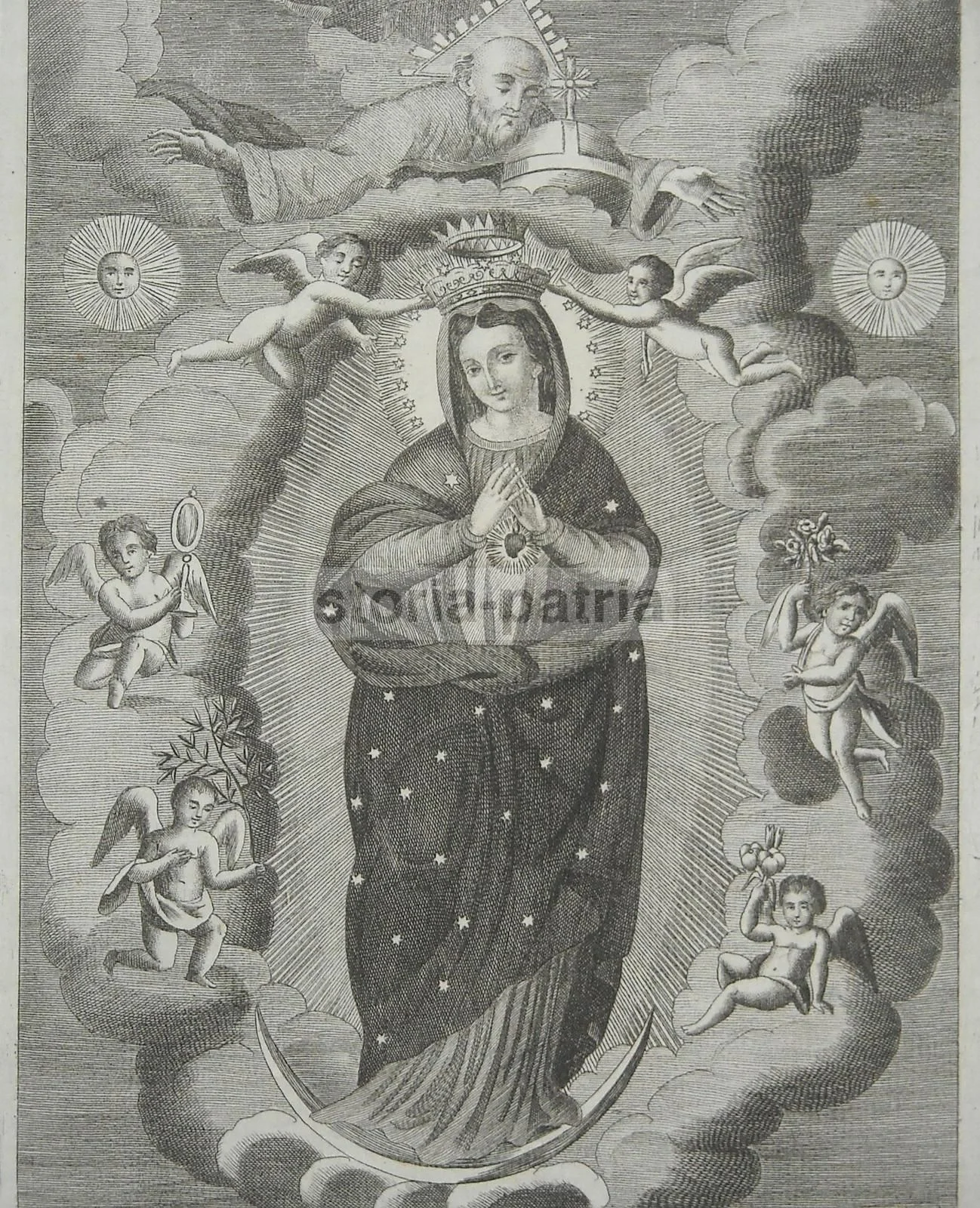 Stampa dell'Immacolata Concezione, Chiesa di San Severino, 1823
