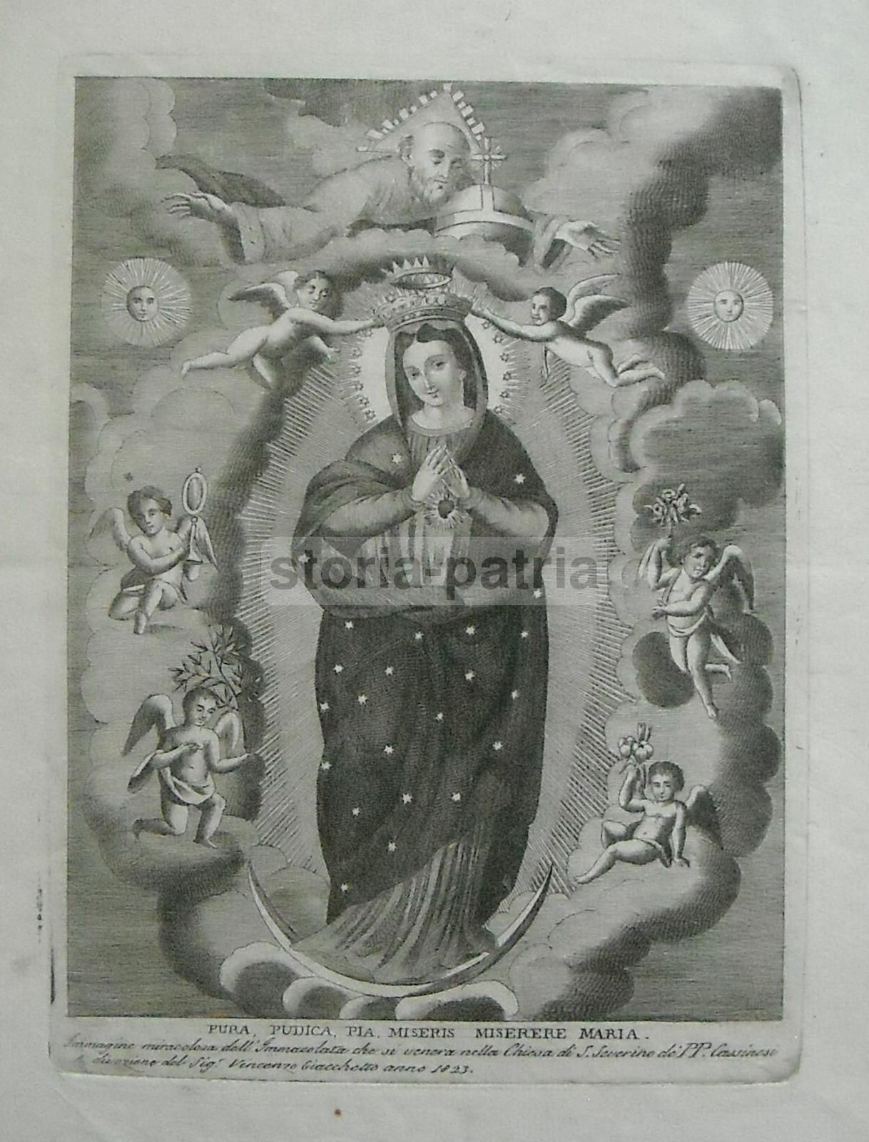 Stampa Dell'Immacolata Concezione, Chiesa Di San Severino, 1823