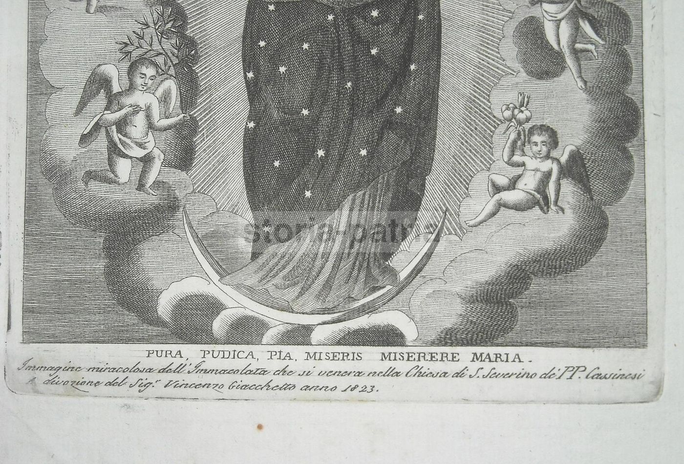 Stampa Dell'Immacolata Concezione, Chiesa Di San Severino, 1823