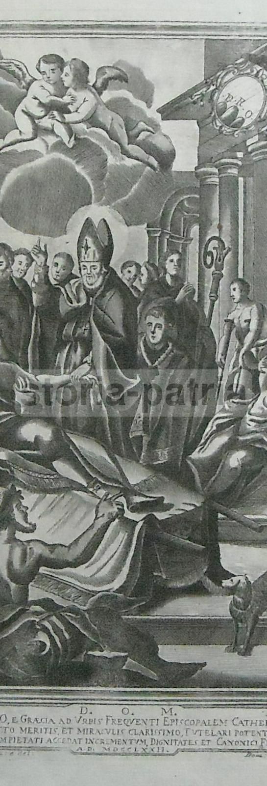 San Marciano Vescovo: Antica Stampa Di Domenico Dell'Acerra E Nicolò Vecchioni, 1772
