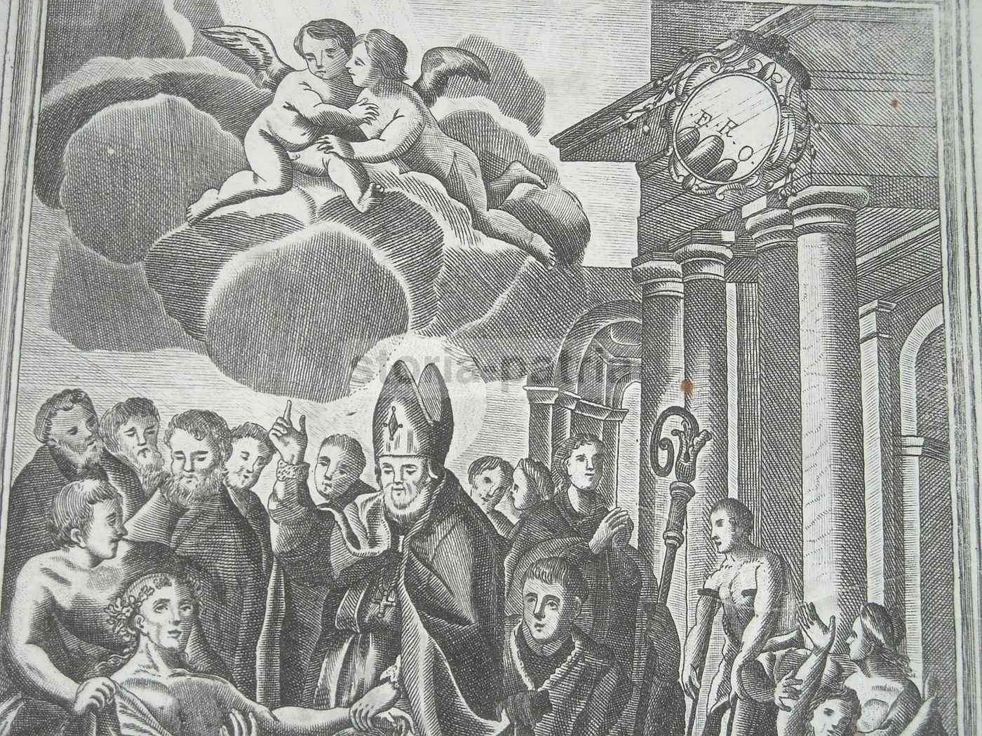 San Marciano Vescovo: Antica Stampa Di Domenico Dell'Acerra E Nicolò Vecchioni, 1772