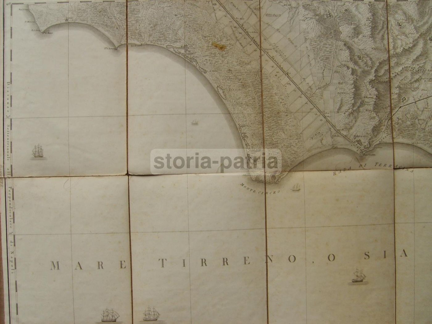 Mappa Antica Rizzi Zannoni 1804 Gaeta Formia Nettuno Circeo