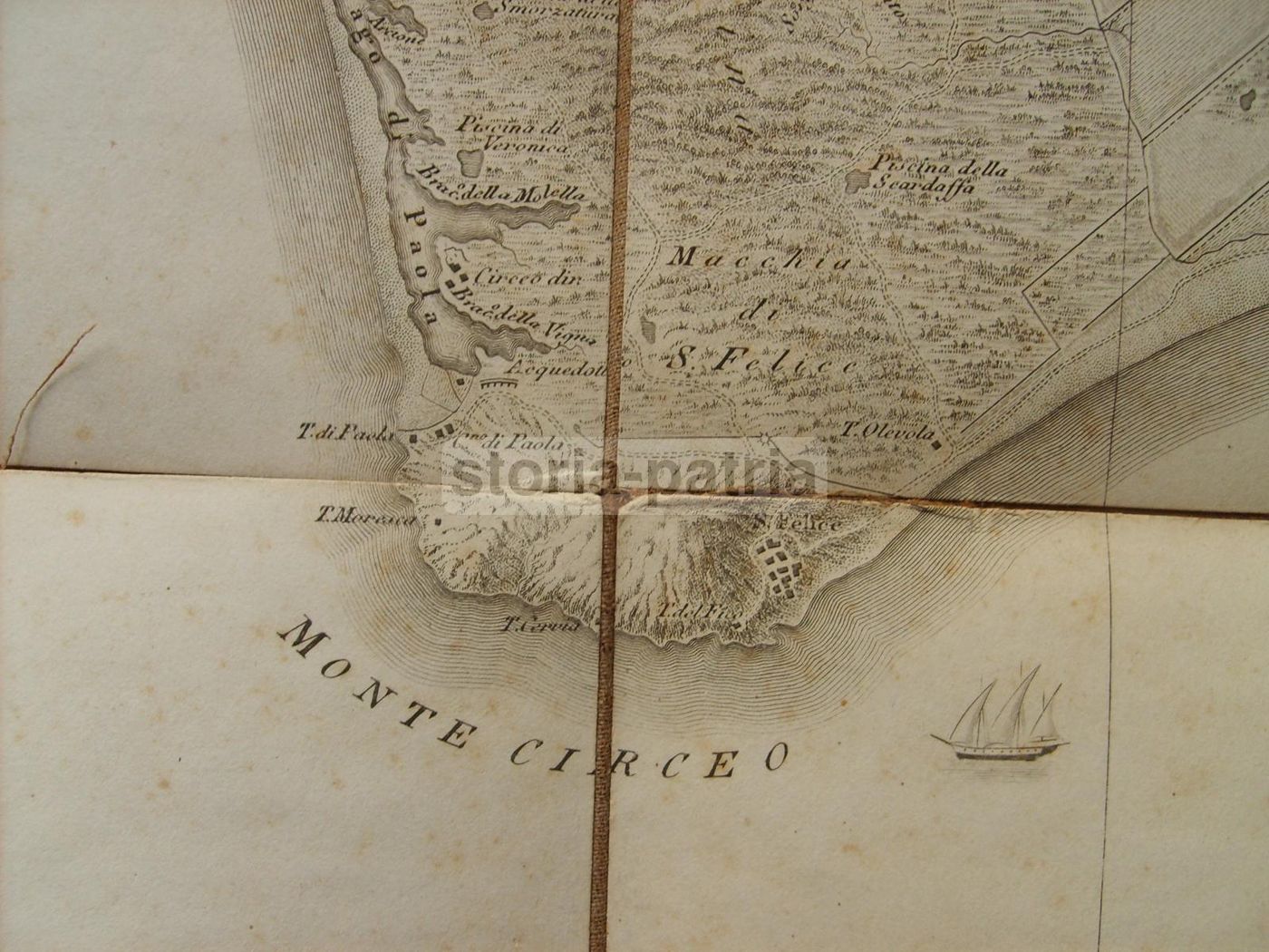 Mappa Antica Rizzi Zannoni 1804 Gaeta Formia Nettuno Circeo