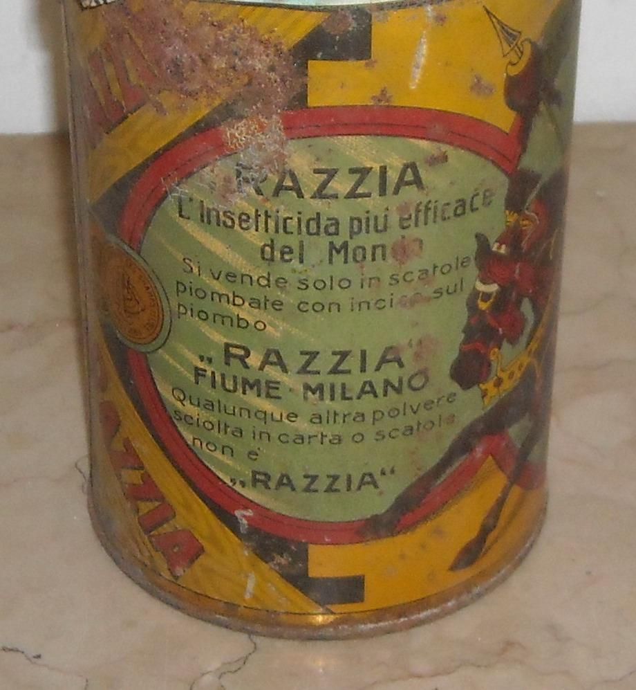 Barattolo In Latta Insetticida Razzia Neumann, Fiume   Milano, Primo '900