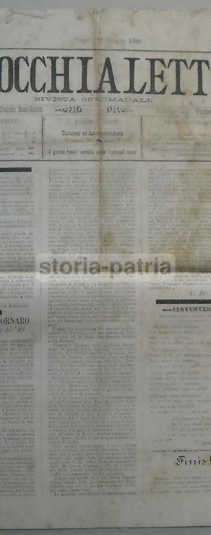 L'Occhialetto: Rivista Settimanale Napoletana (1890)   Teatro, Musica E Nobiltà