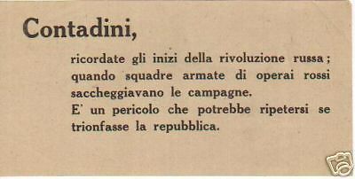 Volantino Originale Pro Monarchia Referendum 1946 Italia