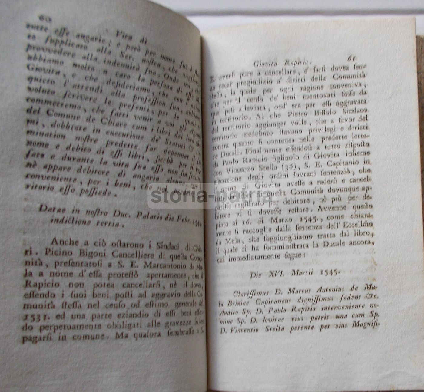 Biografia Di Giovita Rapicio (Ravizza) Di Lodovico Ricci   Fine XVIII Secolo