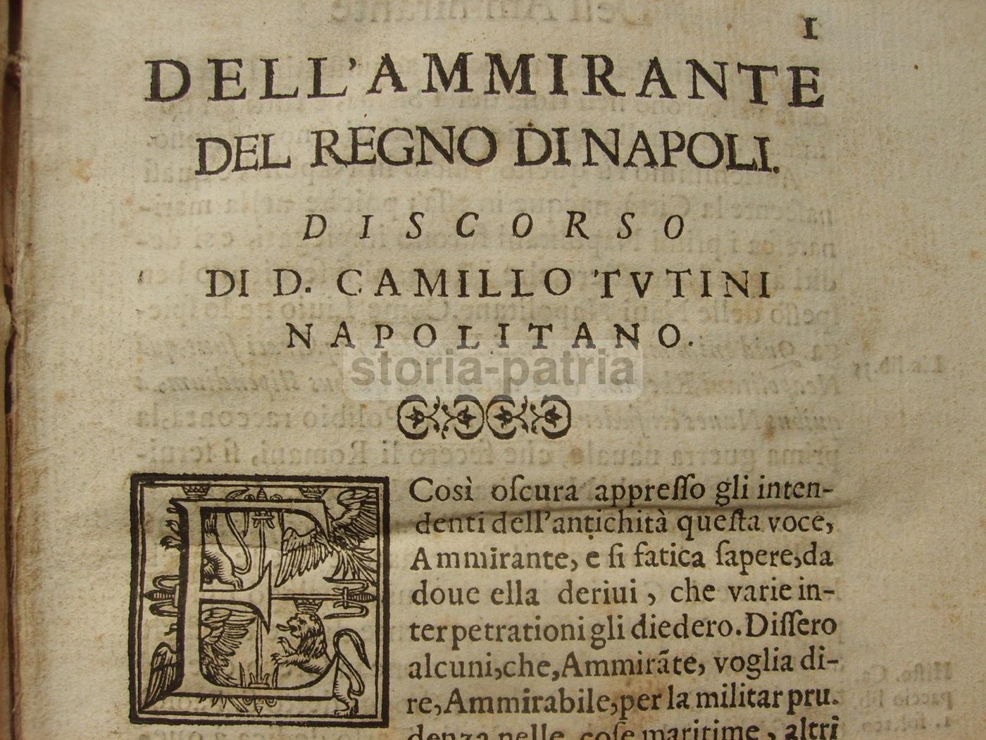 Dell'Origine E Fundation De' Seggi Di Napoli   Camillo Tutini, 1644
