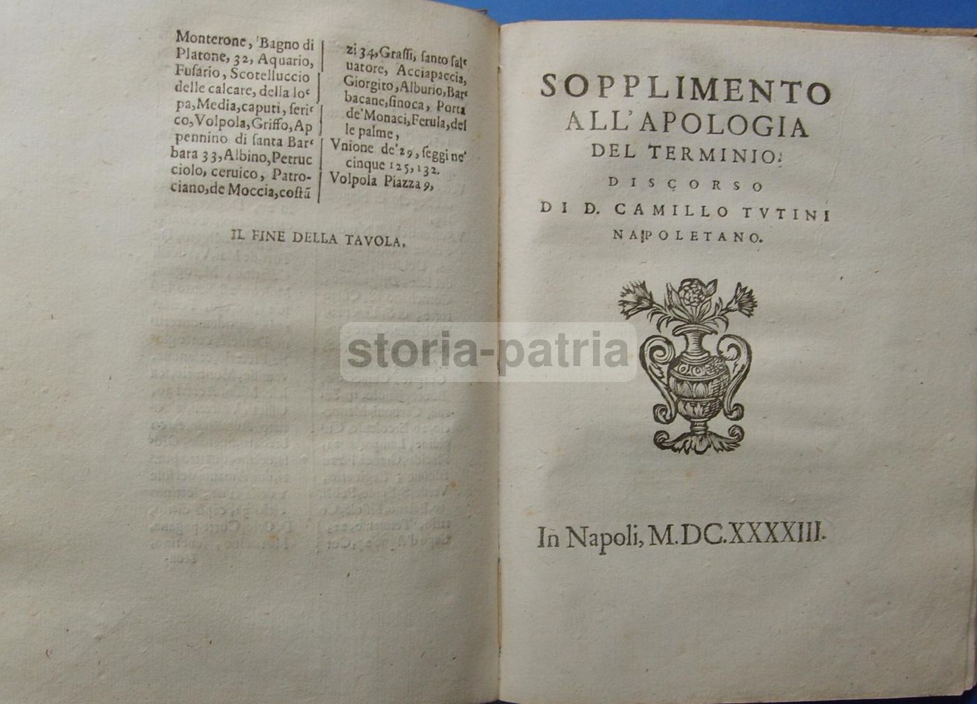 Dell'Origine E Fundation De' Seggi Di Napoli   Camillo Tutini, 1644