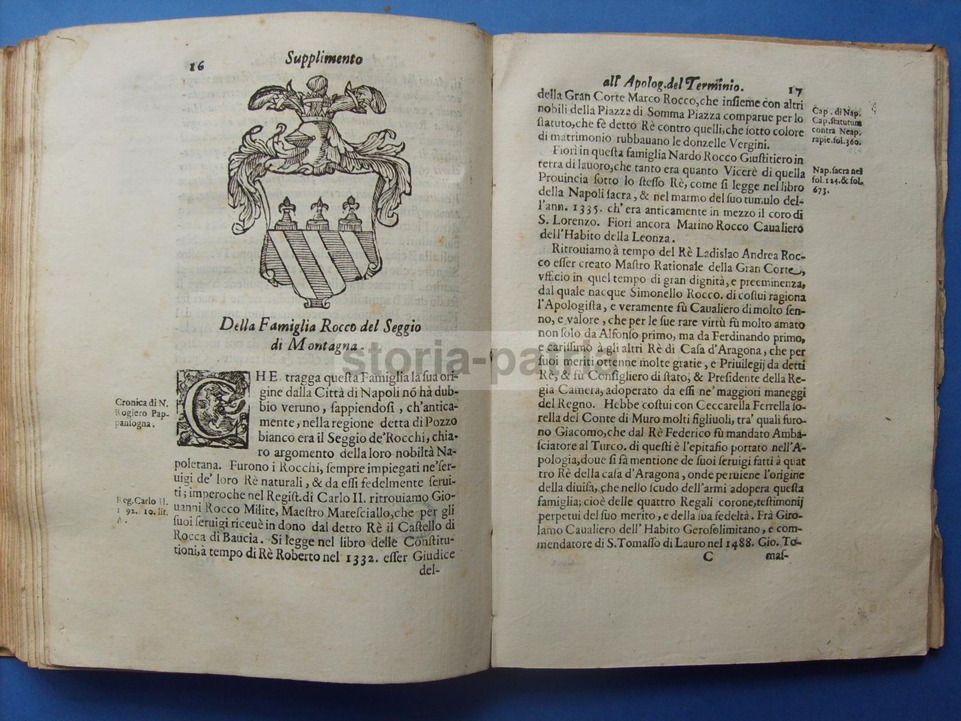 Dell'Origine E Fundation De' Seggi Di Napoli   Camillo Tutini, 1644